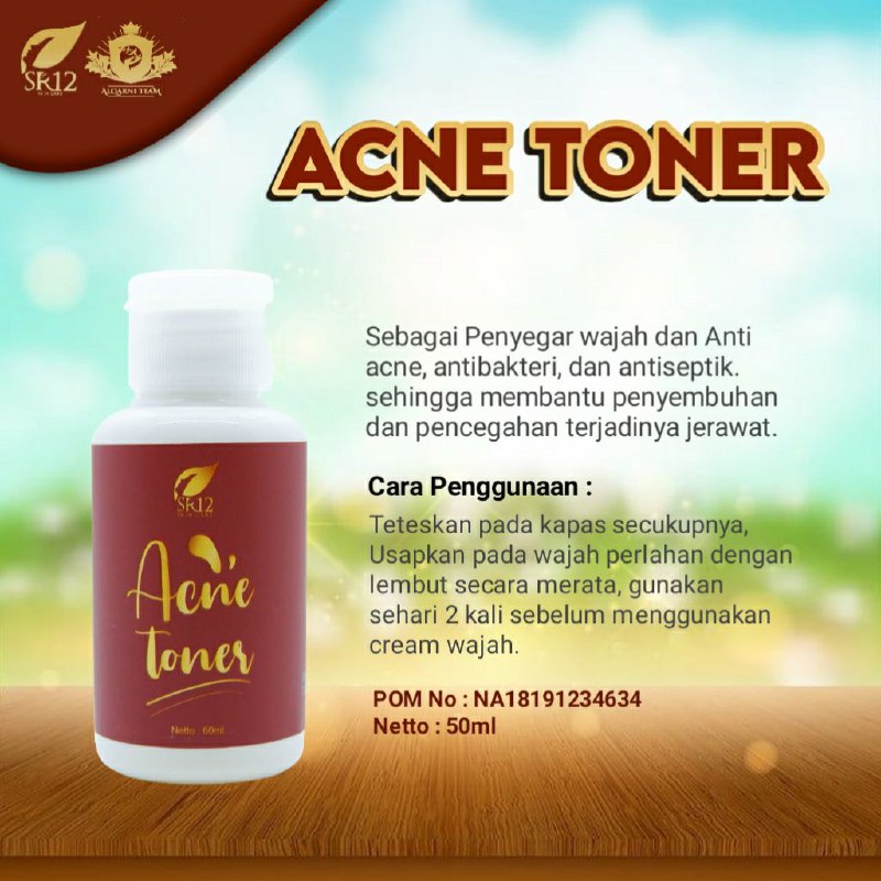 🍀 Manfaat : √ Mengobati jerawat & beruntus √ Memudarkan bekas jerawat & anti inflamasi √ Mengurangi minyak berlebih √ Mencerahkan & meregenerasi sel kulit. .🍀 Cara pemakaian : Kocok terlebih dahulu. Tuangkan acne toner pada kapas secukupnya, usapkan pada wajah perlahan secara merata. Tepuk-tepuk pada bagian berjerawat. .Gunakan sehari 2 kali sebelum menggunakan cream wajah.Wajah kembali bersih sehat cerah alami tanpa rasa khawatir 🤩🥰Yuk segera Order dan konsultasi (Free)WA/Telegram 👉 0821-5799-8873AGEN RESMI SR12 HERBAL SKINCARE BALIKPAPAN KAL-TIM