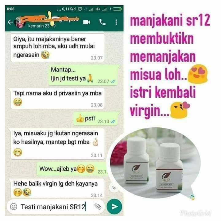 🌷❤️PAKET HARMONIS❤️🌷Paket yang dikhususkan untuk pasangan SUAMI ISTRI, agar hubungan _ selalu terjaga. InsyaAllah. Terdiri dari apa aja PAKET HARMONIS ?🌸MANJAKANI SR12 : Bermanfaat untuk membantu mengurangi lendir berlebihan (keputihan) pada daerah kewanitaan sehingga menjadikan Miss V lebih keset, rapet, dan menambah g@irah.Tersedia dua varian, butir & kapsul. Bisa dipilih sesuai kebutuhan masing-masing.🌸MINYAK BULUS : Berfungsi sebagai minyak urut Mr. P, dan membantu menjadikan ukuran mr.P lebih kek@r.Bisa digunakan juga untuk perempuan, sebagai perawatan untuk P@yu d*ra yang kendur menjadi kembali halus & kencang. Insya Allah 👍👍👍Ready ya:🌸 Minyak Bulus SR12🌸 Manjakani SR12 (Kapsul dan Butir)WA/telegram👉0821-5799-8873AGEN RESMI SR12 HERBAL SKINCARE BALIKPAPAN, KAL-TIMAtau silahkan kunjungi toko online kami di:tokopedia.com/sr12balikpapan Ataushopee.co.id/agenresmisr12   (Dapatkan harga terbaik sesuai katalog, free ongkir, COD dan promo-promo menarik lainnya)🌷❤️PAKET HARMONIS❤️🌷Paket yang dikhususkan untuk pasangan SUAMI ISTRI, agar hubungan _ selalu terjaga. InsyaAllah. Terdiri dari apa aja PAKET HARMONIS ?🌸MANJAKANI SR12 : Bermanfaat untuk membantu mengurangi lendir berlebihan (keputihan) pada daerah kewanitaan sehingga menjadikan Miss V lebih keset, rapet, dan menambah g@irah.Tersedia dua varian, butir & kapsul. Bisa dipilih sesuai kebutuhan masing-masing.🌸MINYAK BULUS : Berfungsi sebagai minyak urut Mr. P, dan membantu menjadikan ukuran mr.P lebih kek@r.Bisa digunakan juga untuk perempuan, sebagai perawatan untuk P@yu d*ra yang kendur menjadi kembali halus & kencang. Insya Allah 👍👍👍Ready ya:🌸 Minyak Bulus SR12🌸 Manjakani SR12 (Kapsul dan Butir)WA/telegram👉0821-5799-8873AGEN RESMI SR12 HERBAL SKINCARE BALIKPAPAN, KAL-TIMAtau silahkan kunjungi toko online kami di:tokopedia.com/sr12balikpapan Ataushopee.co.id/agenresmisr12   (Dapatkan harga terbaik sesuai katalog, free ongkir, COD dan promo-promo menarik lainnya)