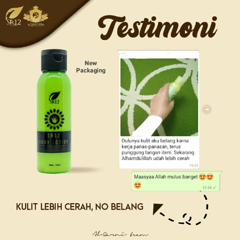 Ada beberapa Kandungan pada skincare aman.. yg bisa mbantu pengangkatan sel kulit mati adalah AHA, BHA dan PHA, biasanya zat ini bisa terlihat reaksinya setelah 1 bulan hingga 3 bulan pemakaian rutin...na Khabar baik nya handbody lotion SR12 mengandung AHA juga mengandung Niacinamide , maka nya kulitmu bisa jadi cerah alami, glowing semriwinggg👍🥰 keren kan...???Wah apalagi tuh NIACINAMIDE ?🤔 eitttss jangan takut dulu ya... Niacinamide adalah nama lain dari Vitamin B3 yg biasa terkandung dalam 'skincare aman' ya yg efektif membuat kulit mu cerah, bekerja menghambat produksi melanin pada kulit 🤩Ready ya 🌸🥰🌸 Lightening body lotion (Handbody siang)dg SPF 30 dan minyak zaitun🌸 Whitening body lotion (Handbody malam, dengan Aloe Vera Yuk segera di miliki, dan gunakan secara rutin sesuai aturan pakainya yaWA/Telegram👉0821-5799-8873AGEN RESMI SR12 HERBAL SKINCARE, BALIKPAPAN KAL-TIMAtau silahkan kunjungi toko online kami di:tokopedia.com/sr12balikpapan Ataushopee.co.id/agenresmisr12Ada beberapa Kandungan pada skincare aman.. yg bisa mbantu pengangkatan sel kulit mati adalah AHA, BHA dan PHA, biasanya zat ini bisa terlihat reaksinya setelah 1 bulan hingga 3 bulan pemakaian rutin...na Khabar baik nya handbody lotion SR12 mengandung AHA juga mengandung Niacinamide , maka nya kulitmu bisa jadi cerah alami, glowing semriwinggg👍🥰 keren kan...???Wah apalagi tuh NIACINAMIDE ?🤔 eitttss jangan takut dulu ya... Niacinamide adalah nama lain dari Vitamin B3 yg biasa terkandung dalam 'skincare aman' ya yg efektif membuat kulit mu cerah, bekerja menghambat produksi melanin pada kulit 🤩Ready ya 🌸🥰🌸 Lightening body lotion (Handbody siang)dg SPF 30 dan minyak zaitun🌸 Whitening body lotion (Handbody malam, dengan Aloe Vera Yuk segera di miliki, dan gunakan secara rutin sesuai aturan pakainya yaWA/Telegram👉0821-5799-8873AGEN RESMI SR12 HERBAL SKINCARE, BALIKPAPAN KAL-TIMAtau silahkan kunjungi toko online kami di:tokopedia.com/sr12balikpapan Ataushopee.co.id/agenresmisr12
