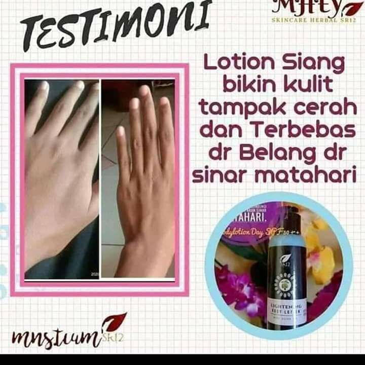 CERAH maksimal ya sesuai warna asli kulit kita, bukan mengelupas sampai lapisan epidermis sehat ya,  bukan  putih pucat bikin begidik😅 SR12 itu mengembalikan ke warna dasar kulit kita tapi tampak cerah Alami sehat terawat, no belang-belang,  no instan butuh kesabaran rutin dan telaten...insyaAllah berbuah maniezzz 🥰💐Aroma wangi nya khas, lembut, tidak menyengat, nggak ngebosenin, beda dari HandBody lain🤩Ready yang kemasan baru:🌸🌿Handbody/Lightening body lotion (Siang)🌸🌿 Handbody /Whitening body lotion (malam)Wa/telegram 👉0821-5799-8873AGEN RESMI SR12 HERBAL SKINCARE BALIKPAPAN,  KAL-TIMAtau silahkan kunjungi toko online kami di 👇🌿 