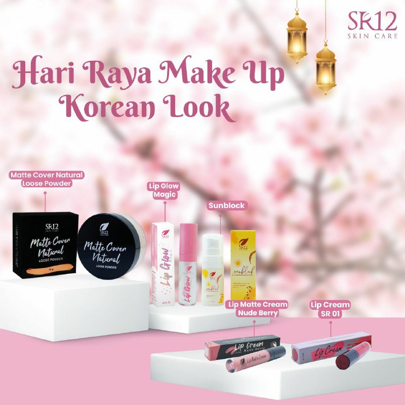 Mau tambah cantik Seperti selebritis Korea disaat Hari Raya Idul Fitri Nanti.....Kamu wajib coba dear!Make-up Korean lookKamu bisa ombre Lipmatte Cream Nude Berry dan Lipcream SR01 serta berikan Lip Glow Magic agar bibir terlihat lebih Glowing dan segar plus wajahmu cerah natural dengan Matte Loose Powder dan Selalu gunakan Suncare Lotion saat keluar rumah Happy Fasting dear 🥰😍WA/Telegram👉0821-5799-8873AGEN RESMI SR12 HERBAL SKINCARE, BALIKPAPAN KALTIM