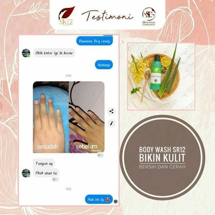 Hayoooo... siapa yang mau mandi berasa luluran..? Cungggg☝️Sabun cair nya SR12 ini  berasa SPA di salon-salon mewah,  di lengkapi butiran scrub yg lembut sehingga daki dan noda pada rontok terangkat, tidak menjanjikan tapi membuktikan bahwa kulit tampak segar, cerah, sehat alami, bening  semriwinggg 🌸🌸🌸🌿🌿🌿Mandi segerrrrrr dengan BodyWash SR12 💦💦💦Yok segera kepoin ya temans.. dan order segera..Stock menipis...🤩🚀🚀 GerceepReady kemasan baru model pump and tubeWA/Telegram 👉 0821-5799-8873AGEN RESMI SR12 HERBAL SKINCARE BALIKPAPAN, KAL-TIMMampir yuk ke tokpedku atau shopeeku 👇tokopedia.com/sr12balikpapanAtaushopee.co.id/agenresmisr12Bisa pakai voucher free ongkir dan bisa COD juga lo... GERCEEP🎉Hayoooo... siapa yang mau mandi berasa luluran..? Cungggg☝️Sabun cair nya SR12 ini  berasa SPA di salon-salon mewah,  di lengkapi butiran scrub yg lembut sehingga daki dan noda pada rontok terangkat, tidak menjanjikan tapi membuktikan bahwa kulit tampak segar, cerah, sehat alami, bening  semriwinggg 🌸🌸🌸🌿🌿🌿Mandi segerrrrrr dengan BodyWash SR12 💦💦💦Yok segera kepoin ya temans.. dan order segera..Stock menipis...🤩🚀🚀 GerceepReady kemasan baru model pump and tubeWA/Telegram 👉 0821-5799-8873AGEN RESMI SR12 HERBAL SKINCARE BALIKPAPAN, KAL-TIMMampir yuk ke tokpedku atau shopeeku 👇tokopedia.com/sr12balikpapanAtaushopee.co.id/agenresmisr12Bisa pakai voucher free ongkir dan bisa COD juga lo... GERCEEP🎉