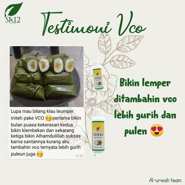 Apa sih yang nggak bisa dengan VCO SR12 ini? bener-bener  minyak sejuta manfaat, selain bisa mencerahkan kulit dalam dunia kecantikan dan untuk kesehatan terutama sebagai imun booster...VCO SR12 juga bermanfaat untuk dunia kuliner lo..., masakan jadi enak dan gurih🤩👍Kenapa harus VCO SR12? Karena VCO SR12 ini di ekstrak dari kelapa grade A, yang diproses dengan teknik cold press (proses dingin) tidak melalui pemanasan.. tanpa pemanasan kompor dan tanpa pemanasan matahari, sehingga menghasilkan minyak kelapa murni yang berkualitas tinggi .Yuk di stok di dapur bunda yukWa/telegram 👉0821-5799-8873Agen Resmi SR12 Herbal Skin care Balikpapan, Kal-Tim