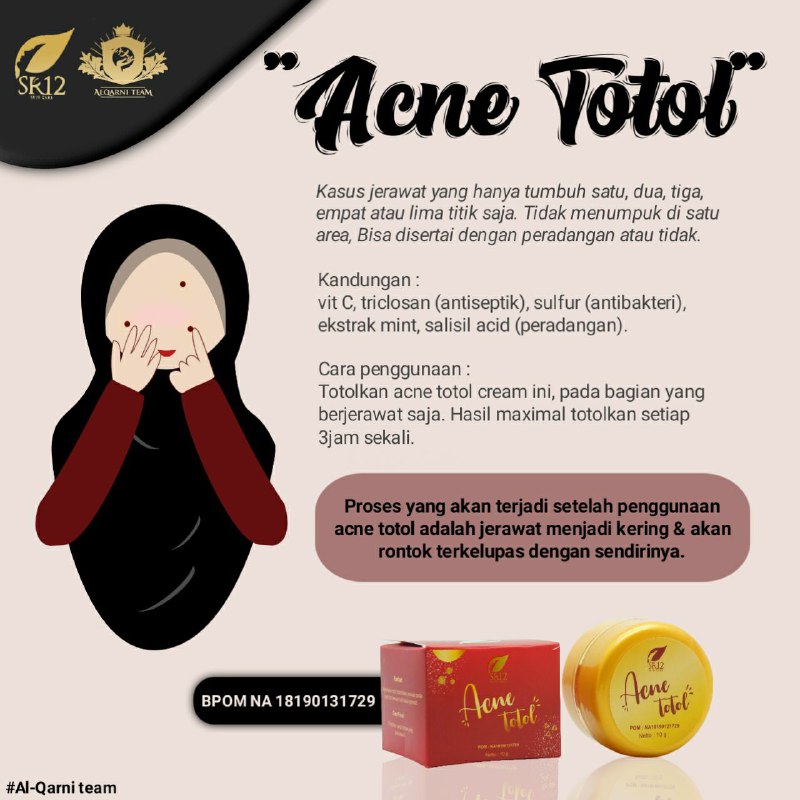 Setiap kali datang bulan si dia pasti ikutan nongol, dan biasanya tumbuh satu dua tiga empat atau lima titik saja, terpisah tidak bergerombolIni lah yg nama nya jerawat hormonPertanda kulit wajah anda sehatKarena kulit yg sehat masih merespon dengan baik saat ada perubahan hormon dalam diri.Entah itu karena haid,stress atau saat kulit kotor. Na,kalau jerawat hormon ini muncul, totolin aja dengan ACNE TOTOL SR12 👍totolin nya tiap 3 jam sekali ya, tepat pada jerawatnya saja ya, dijamin langsung kering ngelupas sendiri tanpa bekas hitam😁Beda lagi kalau kulit putih licin karena ditemplokin mercury/hidroquinon, jerawat hormon nggak sanggup nangkring di wajahmuEitss  jangan senang dulu🤗 karena suatu saat bikin kulitmu ketergantungan dan muncul jerawat meradang yang makin parah dari kulit asli sebelumnya.Yuk beralih keperawatan SR12 Herbal SKINCARE.Order/ Konsultasi (free): Wa/telegram 👉0821-5799-8873Agen Resmi SR12 Herbal Skin care Balikpapan, Kal-TimIntip shopeeku yuks👇shopee.co.id/agenresmisr12