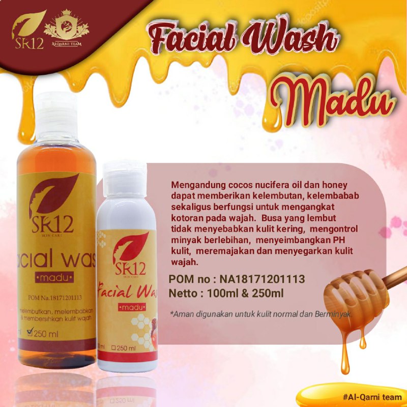 Keren bin mantuuul buanget facial wash ini  🤩 jenis kulit berminyak sangat cocok banget sama Facial wash madu ini, kulit jadi halus lembut no kusam, no komedo no bruntus. yuk kamu yang mana?? 🤔 Saya masih punya varian sabun wajah SR12 yang rekomended buangeeet buat kulitmu, yuk mari di pilih ya sesuaikan dengan jenis kulitmu👇👇👇
