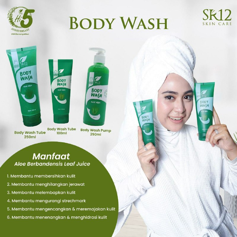 🌿💦Ada yg satu bulan udah tampak cerah, ada yg hanya 2 kali pemakaian udah keliatan perbedaannya, kalau saya sendiri di 1 minggu tampak cerah, terasa lembut kinyis-kinyisItulah karena kita berbeda, berbeda jenis kulit dan ketebalan daki nya🤭😅 🌿💦SR12 punya sabun yg membuat kulit jadi cerah berasa luluran, butiran scrub nya yg halus namun ampuh merontokkan daki dg aroma nya yg khas membuat mu rilex berasa SPA di salon2 mewah.Cairannya yg sangat kental tetap memberikan busa melimpah meskipun ditambahkan air tanpa mengurangi khasiat dan wanginya, sehingga begitu hemat.🌿💦Sekarang Body Wash Aloe Vera nya udah ganti baju baru ya,👆seperti ini baju nya😁Kemasan Pump dan kemasan Tube🤩Lebih praktis /mudah untuk dibawa kemana2. Formula dan khasiatnya tetap sama ya,sama2 ampuh hempaskan daki dan noda, bikin kulitmu lembab, halus mulus, cerah alami💐Ready🤩WA/Telegram👉0821-5799-8873AGEN RESMI SR12 HERBAL SKINCARE BALIKPAPAN, KAL-TIMMampir yuks👇shopee.co.id/agenresmisr12Atautokopedia.com/sr12balikpapan
