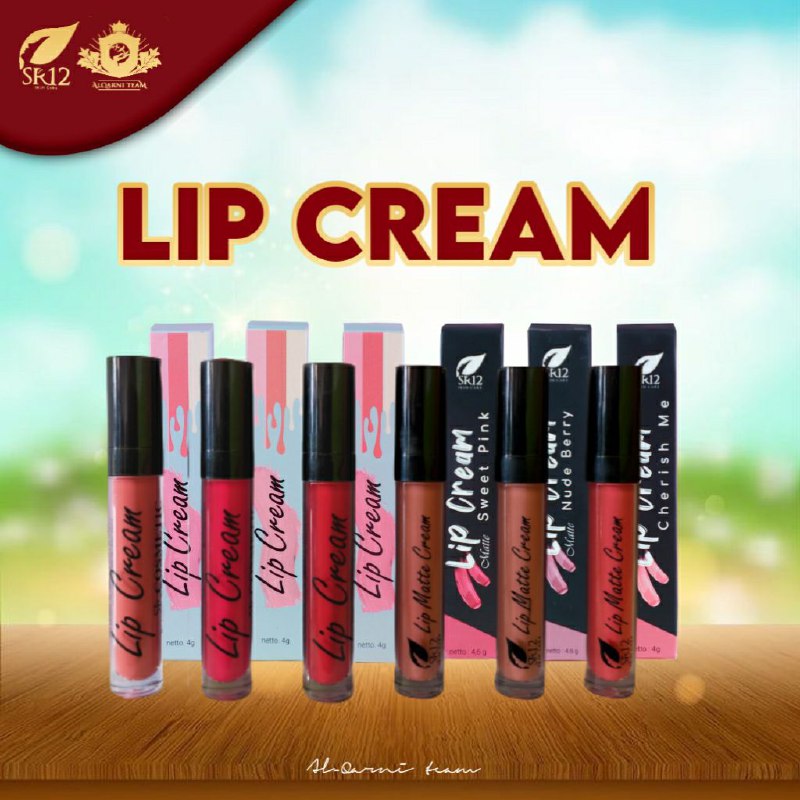 🌴Varian Lip Cream 🌴   👉🌿 MATTE (Sifat tahan lama)👄Lip cream Nude berry 👄Lip cream sweet pink👄Lip cream Cherish me👉🌿Non MATTE (lebih shinny)Sifat kurang tahan lama ..kecuali jika sebelum penggunaan di aplikasikan lip care SR12 terlebih dahulu.  👄Lip cream 01 (Red)👄Lip cream 04 (Pink fanta)👄Lip cream 13 (Nude)Semua Lip Cream SR12 berbahan dasar dominan herbal alami, tidak menyebabkan bibir hitam bahkan bisa mencerahkan bibir yang hitam,.mampu menutrisi dan melembabkan sehingga bibir jadi lembut bebas kering dan Pecah-pecah .Yuk segera di pinang WA/telegram 👉0821-5799-8873AGEN RESMI SR12 HERBAL SKINCARE BALIKPAPAN ,  KAL-TIMIntip shopeeku yuk👇shopee.co.id/agenresmisr12Atau tokpedku👇tokopedia.com/sr12balikpapan