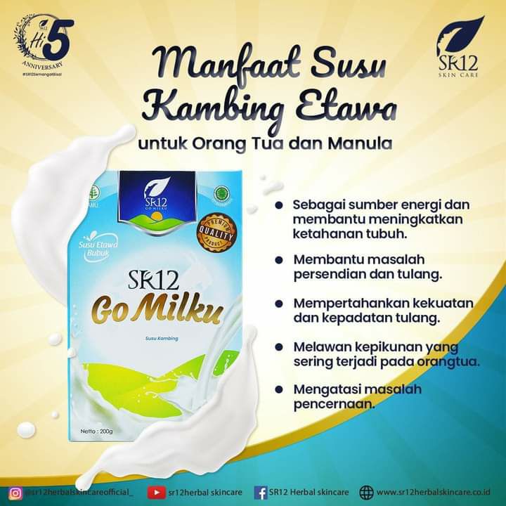 🌿🥛Susu GoMilku bisa diminum dari usia 6 bulan ke atas, anak-anak,  orang dewasa, sampai orang tua/para manula🥰 Jadi nggak perlu repot-repot lagi belanja cari  berbagai macam susu ya...susu utk Adek, utk kakak, untuk Ibu, untuk Bapak sampai untuk kakek/nenek🤗🌿🥛Cukup beli semacam saja yah yaitu GO MILKU SR12...